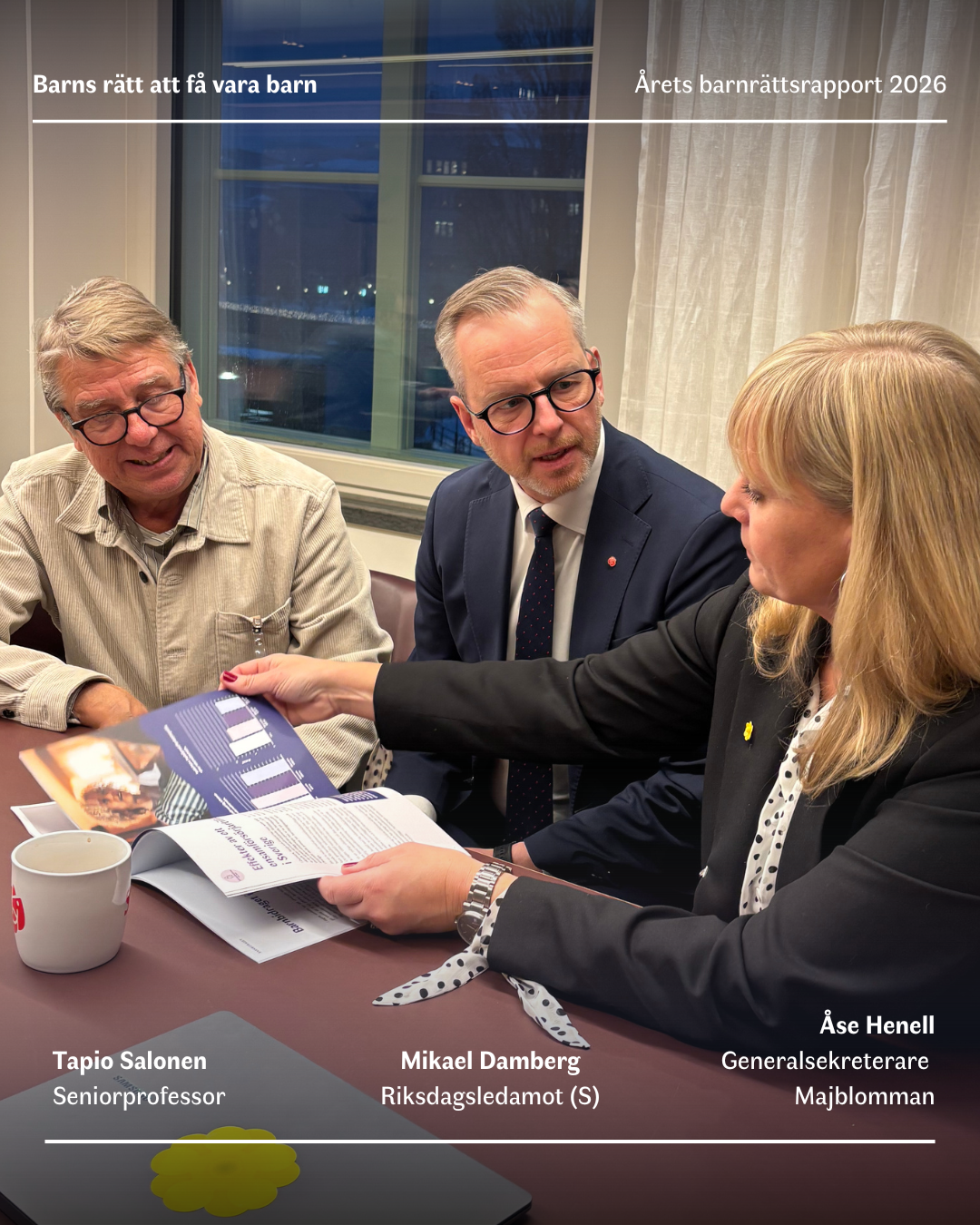 Tapio Salonen, Mikael Damberg och Åse Henell. 